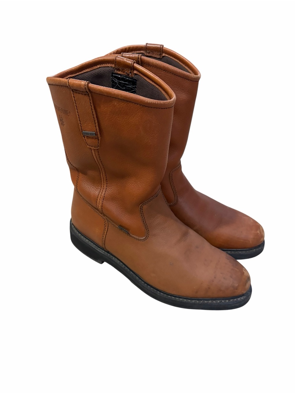 Wolverine Goretex W02570 Durashock Leather Pull on Work Boots Mens 13M Brown